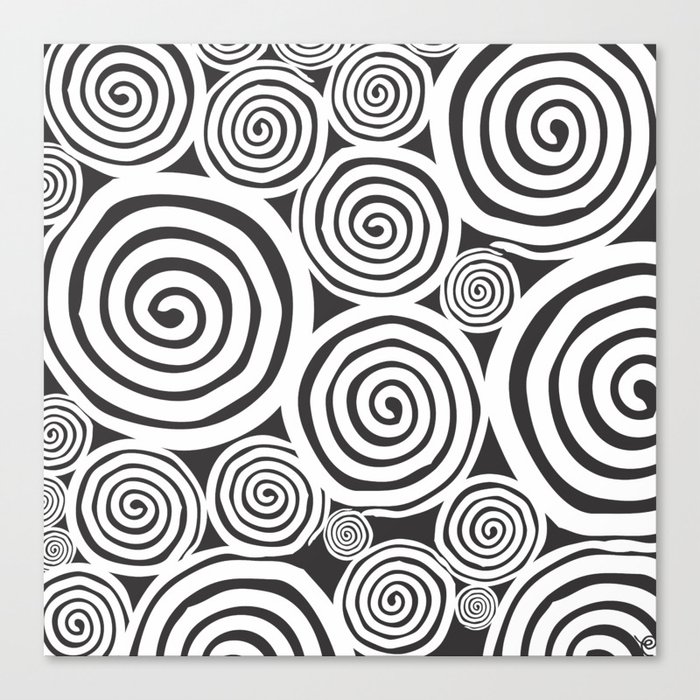abstract swirls repetitive patterns Canvas Print