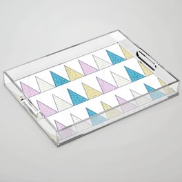 beautiful multicolored triangle design! Acrylic Tray