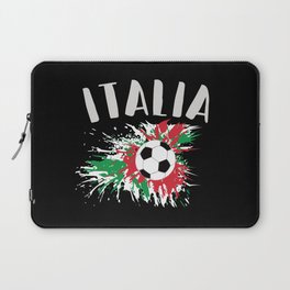 Italy Soccer Ball Grunge Flag Laptop Sleeve