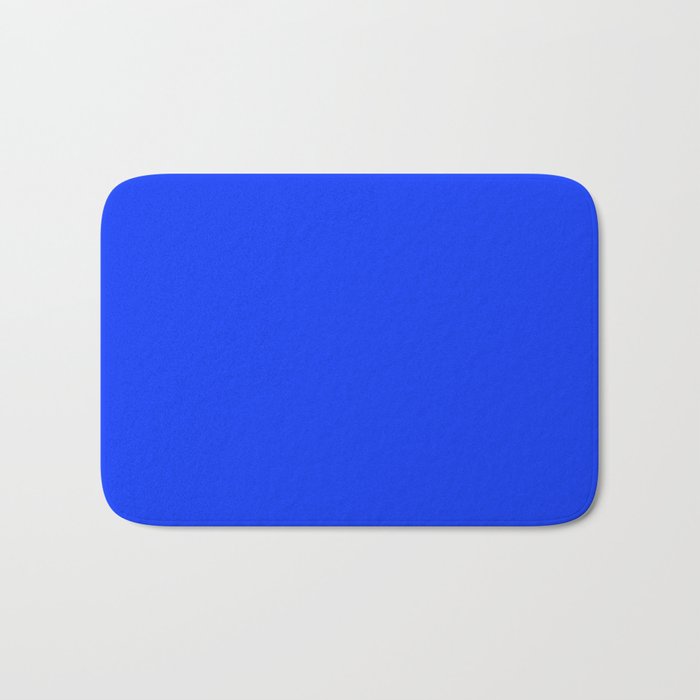 NOW GLOWING BLUE SOLID COLOR Bath Mat