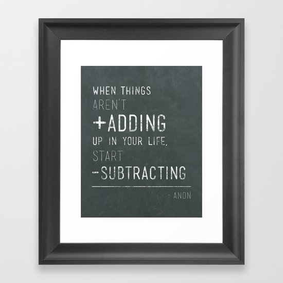 Mathematical Life Framed Art Print