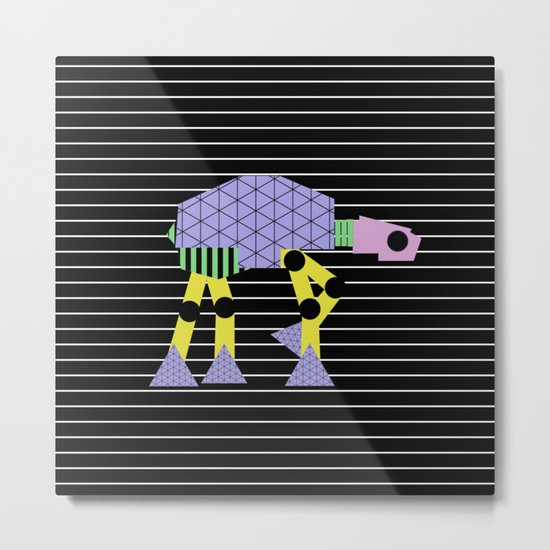 Geometric AT-AT Walker (Pastel Shapes Artwork - Cult Film) Metal Print