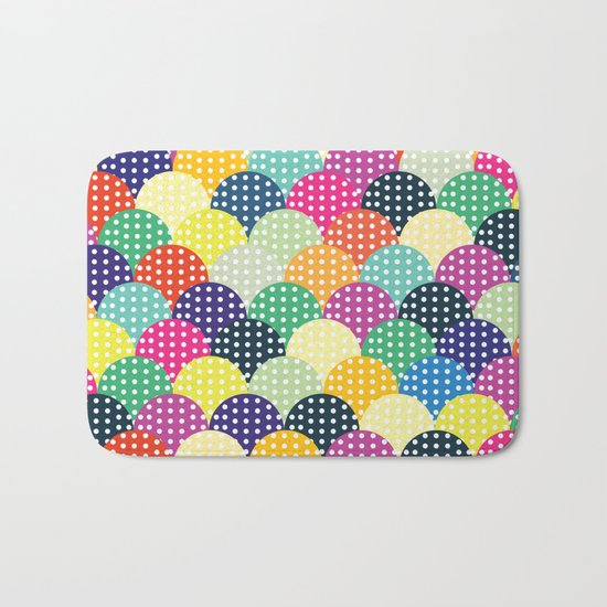 Colorful Circles III Bath Mat