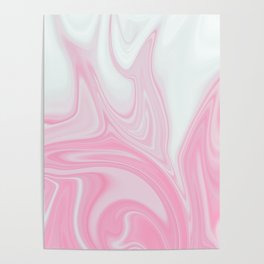 Pink Liquid Marble Poster