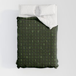 matrix. 0 and 1 numbers Duvet Cover