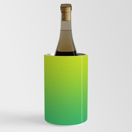 Meadowlark, Lime Punch, Arcadia Blurred Minimal Gradient | Pantone colors of the year 2018 Wine Chiller