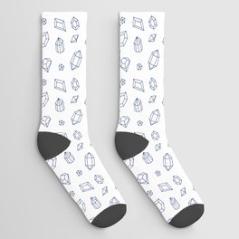 Blue Gems Pattern Socks