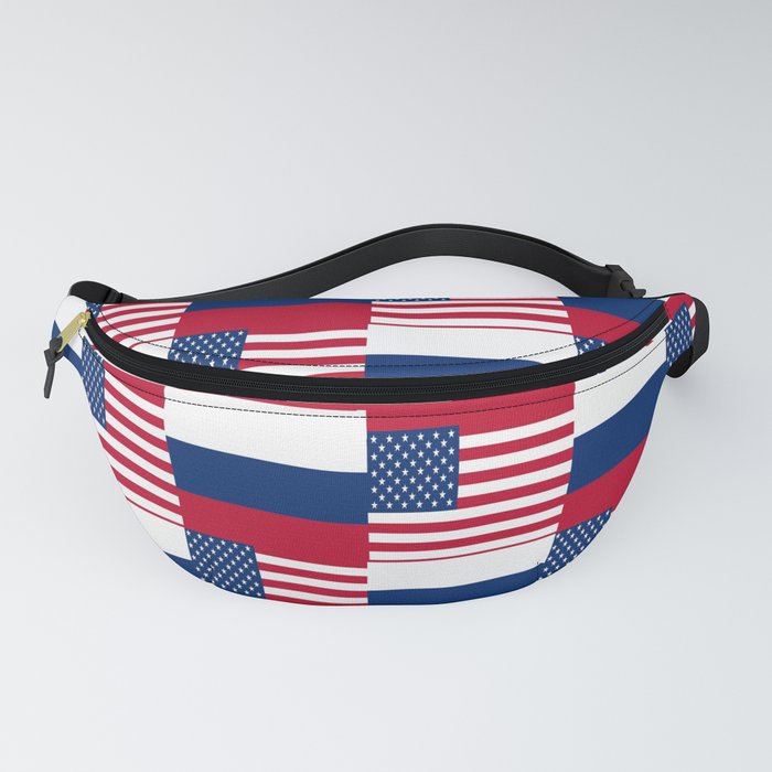 Mix of flag : Usa and russia Fanny Pack