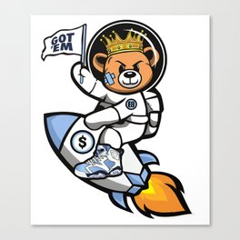Astronaut Bear Canvas Print