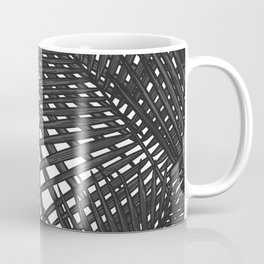 Modern Black and White Palm Leaf Design Coffee Mug