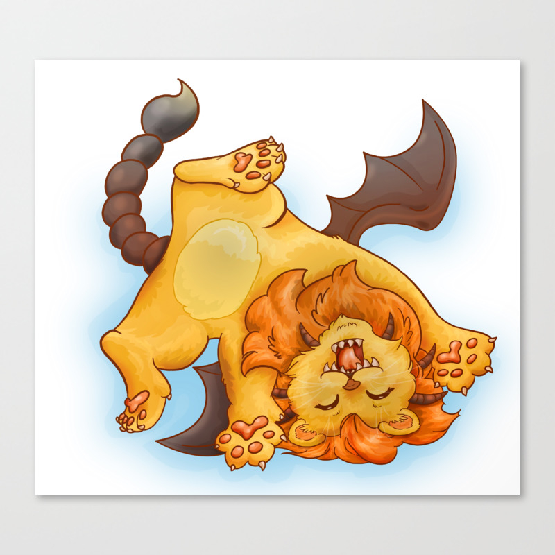 Baby Manticore Canvas Print By Fufunha Society6