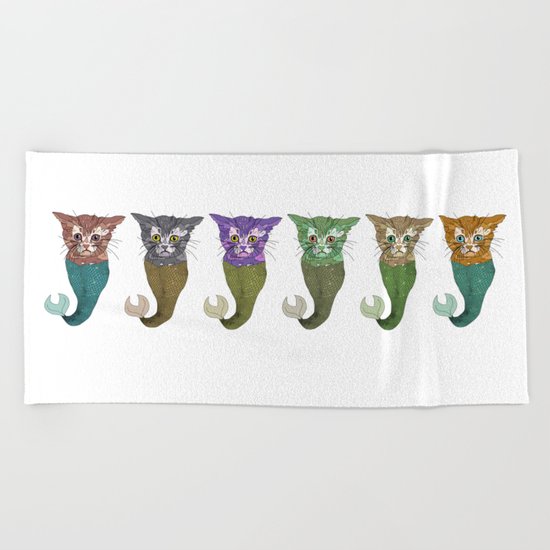 Cat Fish Beach Towel