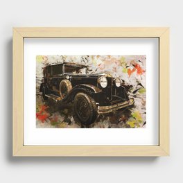 Black retro car Recessed Framed Print