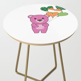 Bear With Ireland Balloons Cute Animals Happiness Side Table