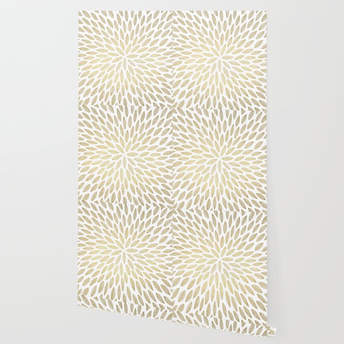 Just Gold Leaves Wallpaper By Laurafrere Society6