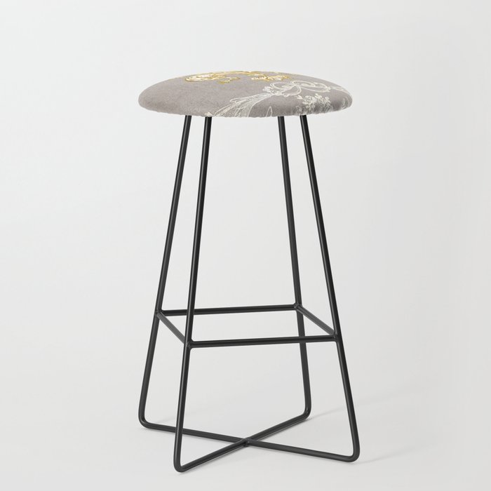 Fleur De Lis Bar Stool