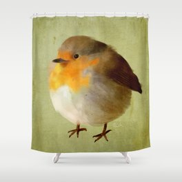 Chubby Bird Shower Curtain