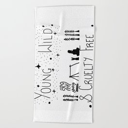 Young wild and cruelty free Beach Towel