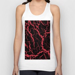 Cracked Space Lava - Coral Unisex Tank Top