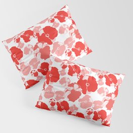 Garden Roses - Vintage Reds + Pinks, Floral  Pillow Sham