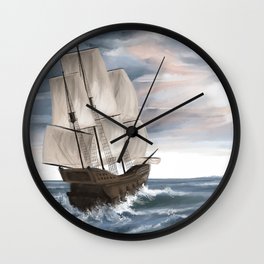 Sailing Ship Wall Clock