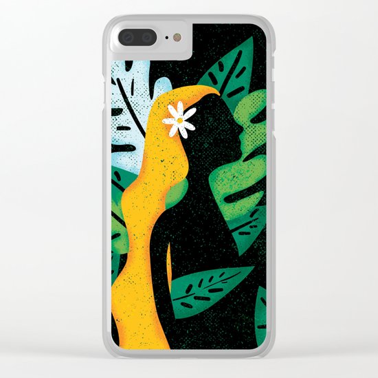 The Girl in the Jungle Clear iPhone Case