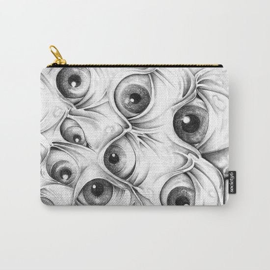 Trippy Abstract Eyeball Drawing Carry-All Pouch