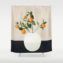  Orange Tree Branch in a Vase 01 Shower Curtain