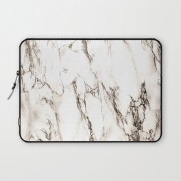 Brown Veined Marble Laptop Sleeve