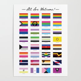 All Flags of LGBTQIA+ Poster