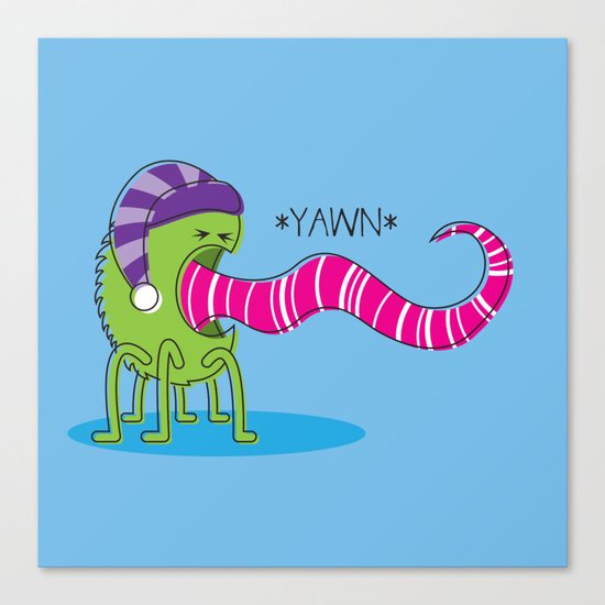 Even Monsters Get Sleepy Canvas Print