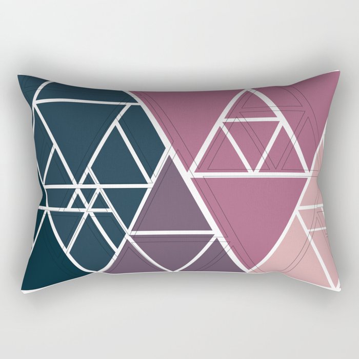 gradient triangles Rectangular Pillow
