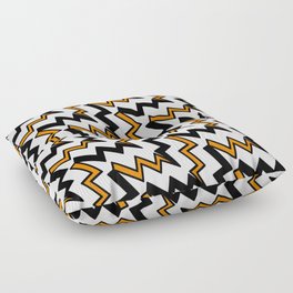 Abstract geometric pattern - orange. Floor Pillow