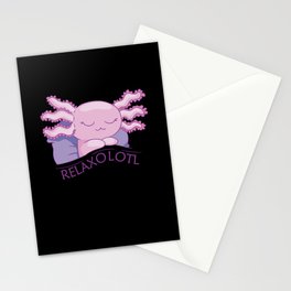 Relaxolotl Axolotl Lovers, Cute Animals Relax Stationery Card