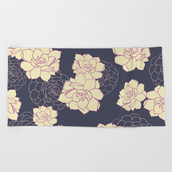 Lotus flower pattern Beach Towel