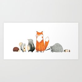 Woodland Creatures Art Print