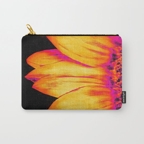 Sunflower Pink Yellow Carry-All Pouch