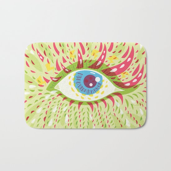 Front Looking Psychedelic Eye Bath Mat