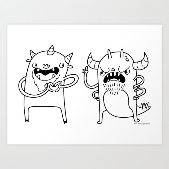 Monster Dialogues Art Print