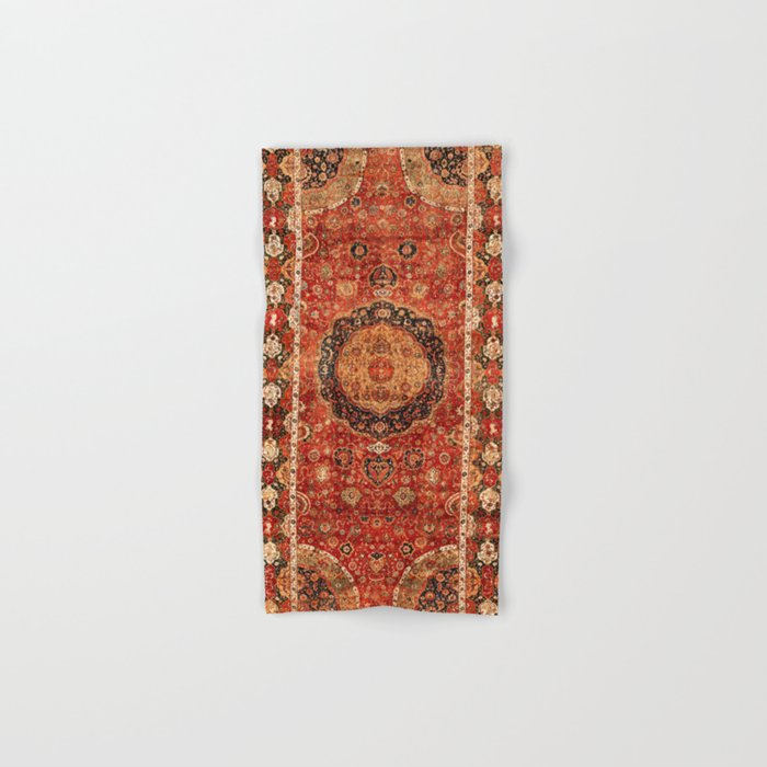 Seley 16th Century Antique Persian Carpet Print Hand & Bath Towel