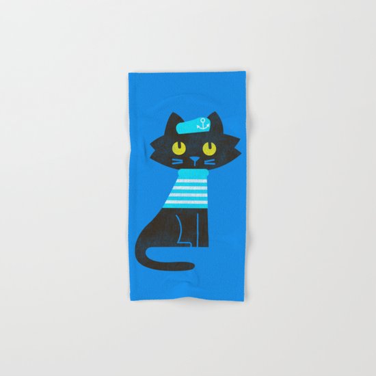 Fitz - Sailor cat Hand & Bath Towel