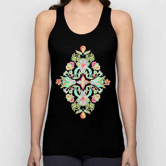 Soft Neon Pastel Boho Pattern Unisex Tank Top