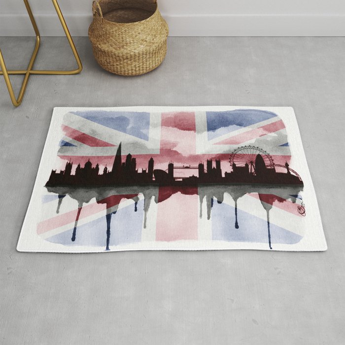 Great British Flag London Skyline 2 Rug