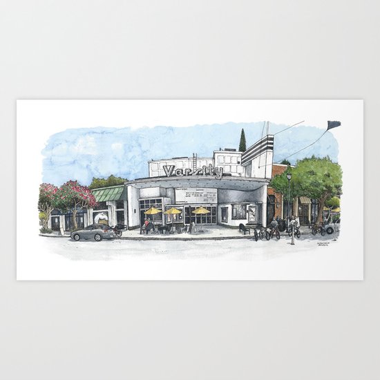 The Varsity, 2nd St Davis Art Print