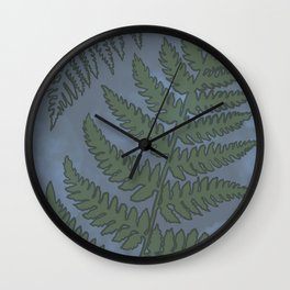 Calming Ferns Wall Clock