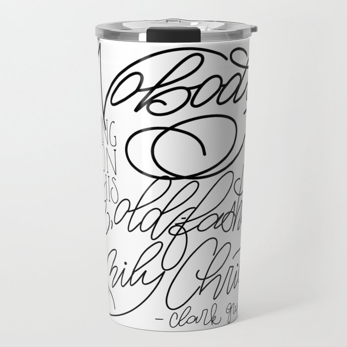 Nobody's walking out on this fun, old-fashioned family Christmas Travel Mug