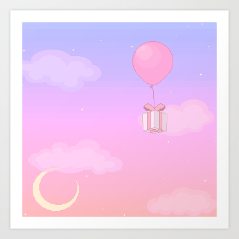 Starry Sunset Art Print By Stardustspecks Society6