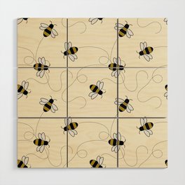 Bumble Bees Wood Wall Art