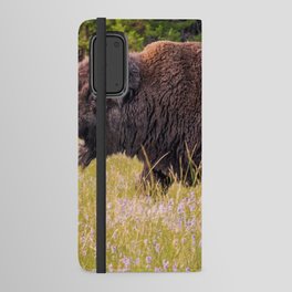 Wildlife Photography Buffalo Yellowstone National Park Wyoming Nature Android Wallet Case
