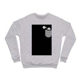 Kawaii Cute Panda Animal And Bamboo In Pocket Crewneck Sweatshirt